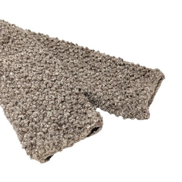 CHANEL Vintage 93A CC Mark Logo Button Long Coat #38 Greige Wool Pocket [105056] - Picture 9 of 13